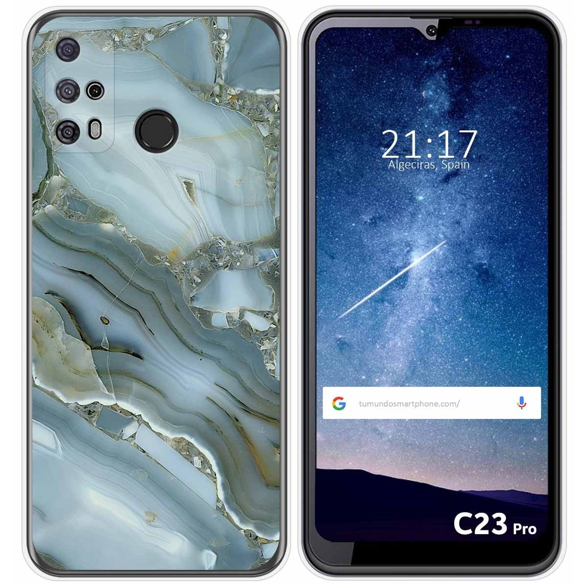 Funda Silicona para Oukitel C23 Pro diseño Mármol 09 Dibujos