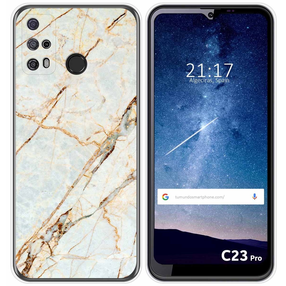Funda Silicona para Oukitel C23 Pro diseño Mármol 13 Dibujos