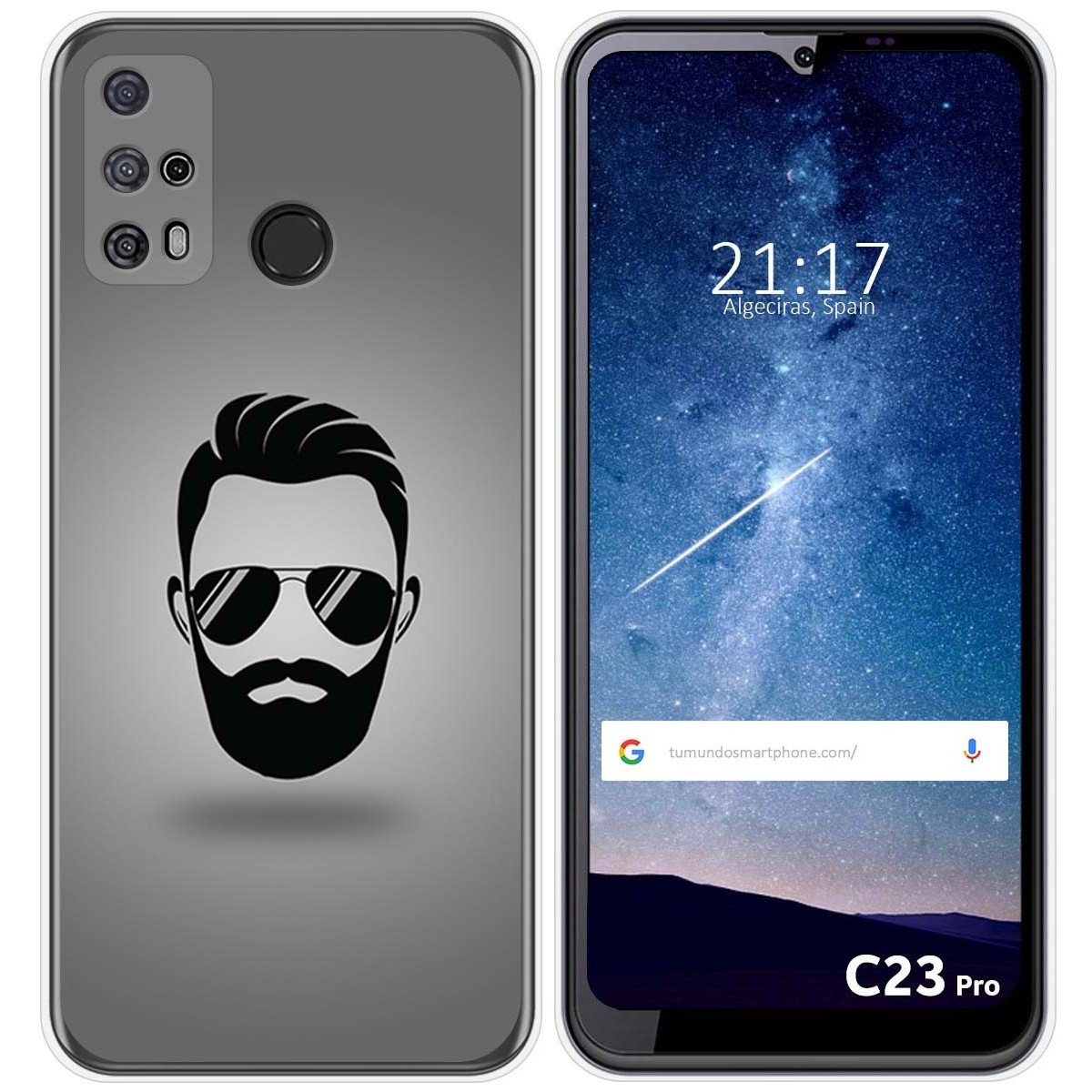 Funda Silicona para Oukitel C23 Pro diseño Barba Dibujos