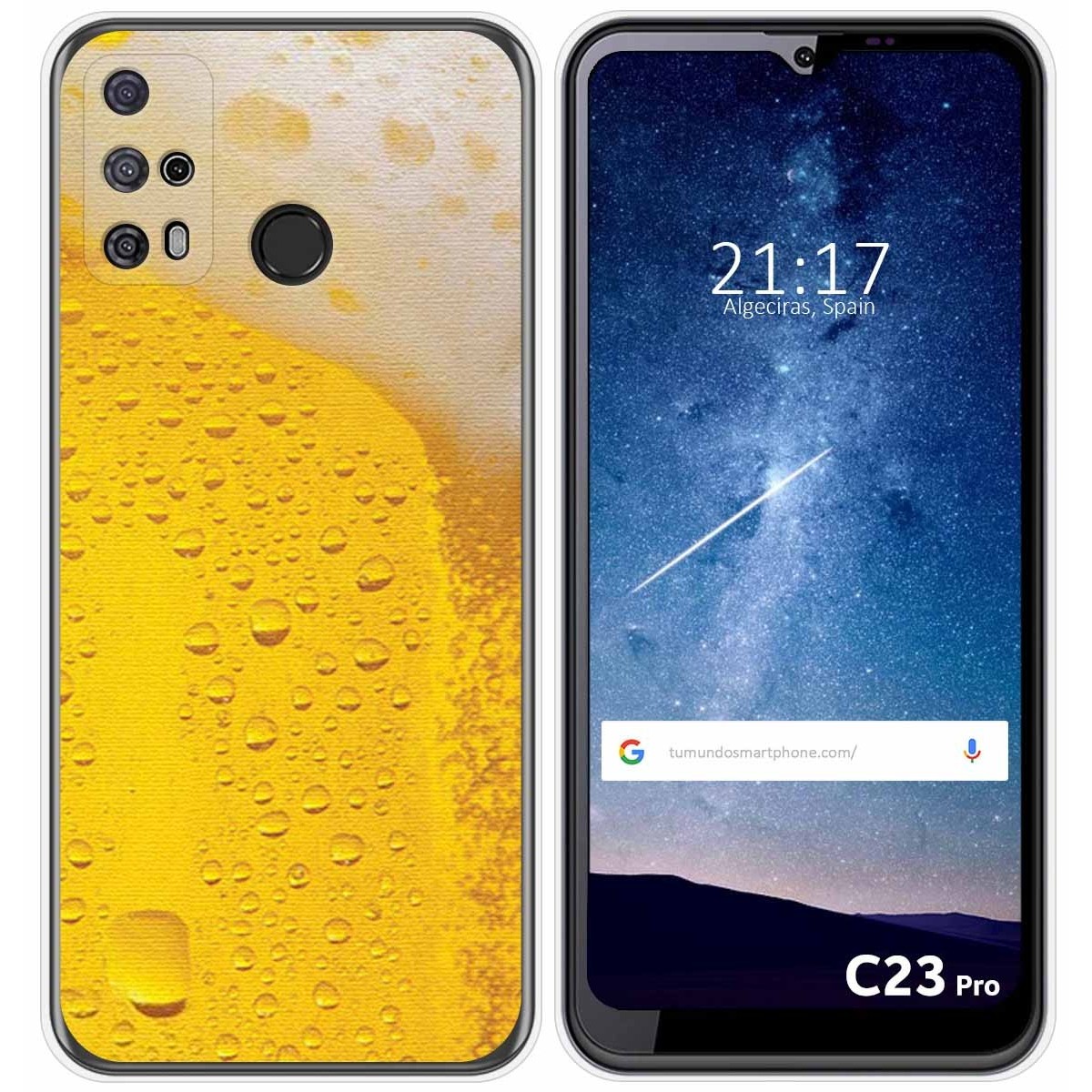 Funda Silicona para Oukitel C23 Pro diseño Cerveza Dibujos