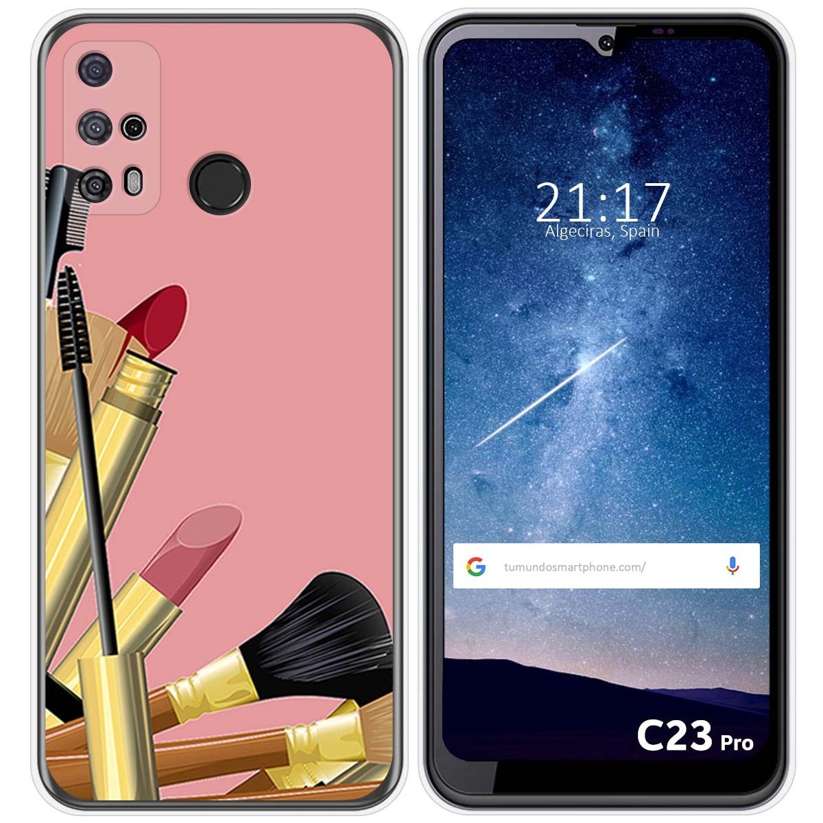 Funda Silicona para Oukitel C23 Pro diseño Brochas Dibujos