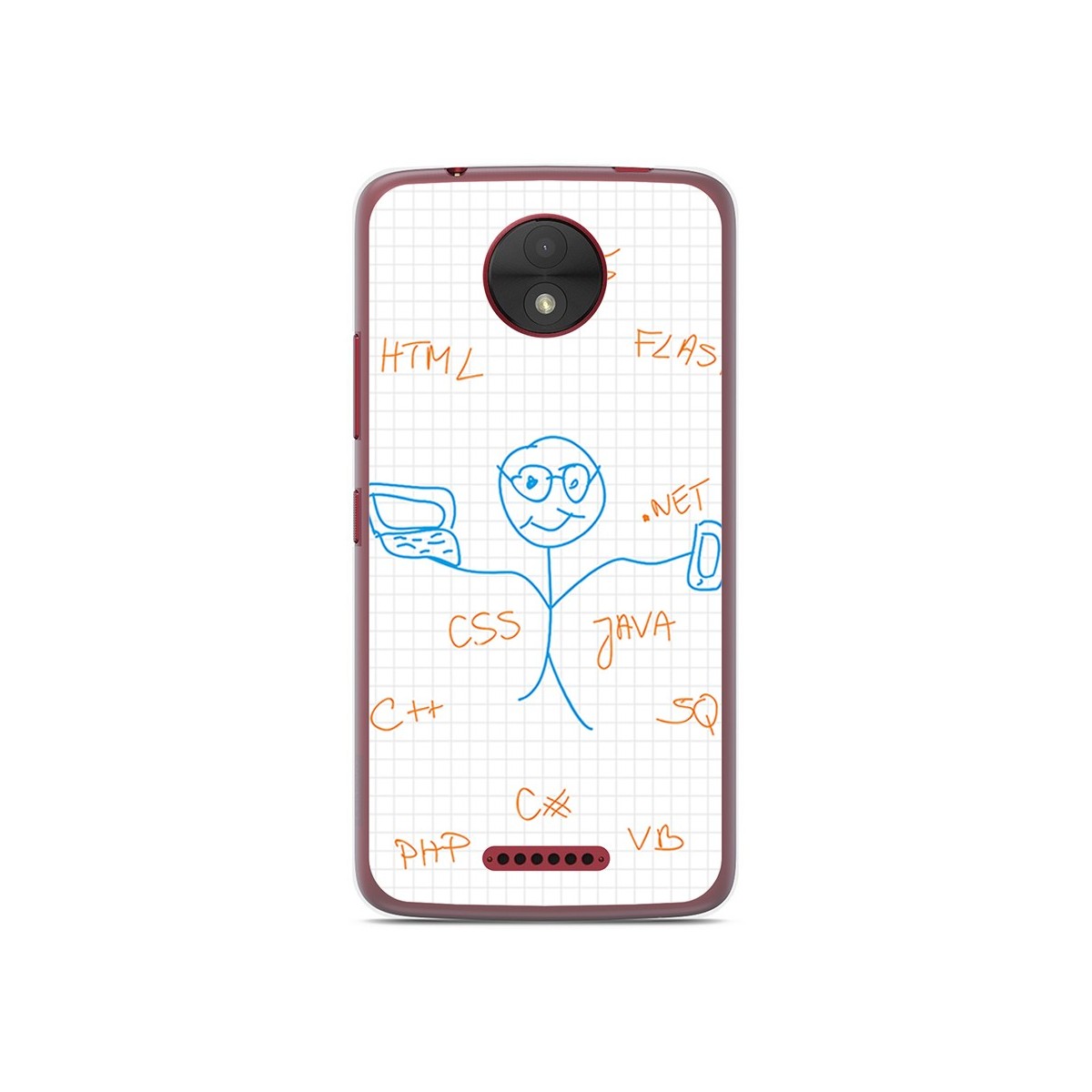 Funda Gel Tpu para Motorola Moto C Diseño Informatico Dibujos