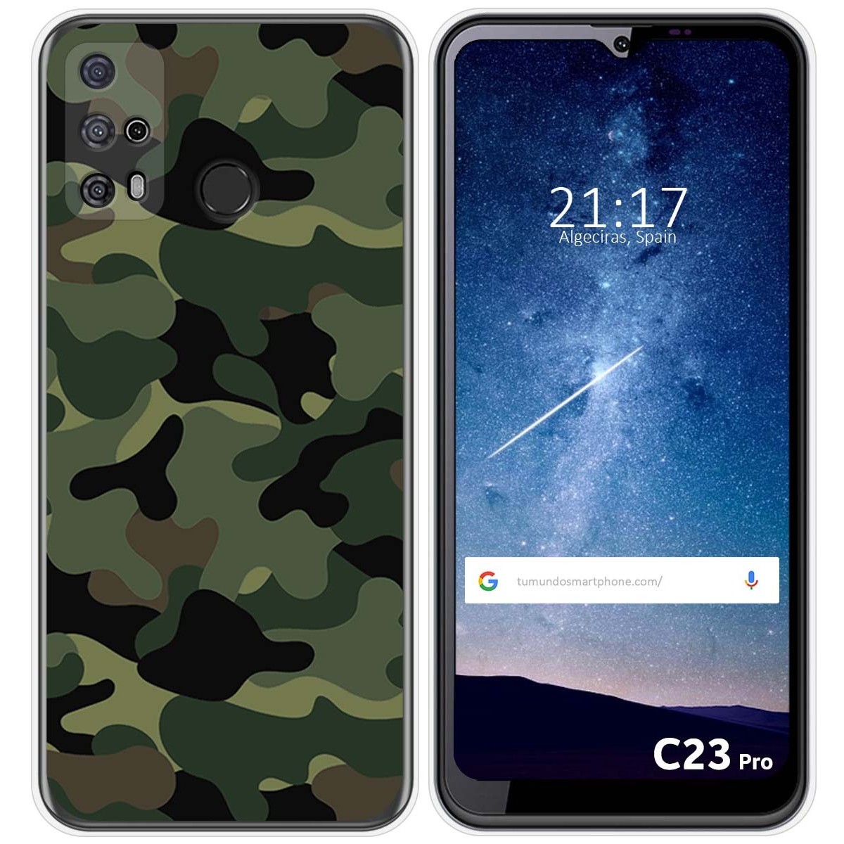 Funda Silicona para Oukitel C23 Pro diseño Camuflaje Dibujos
