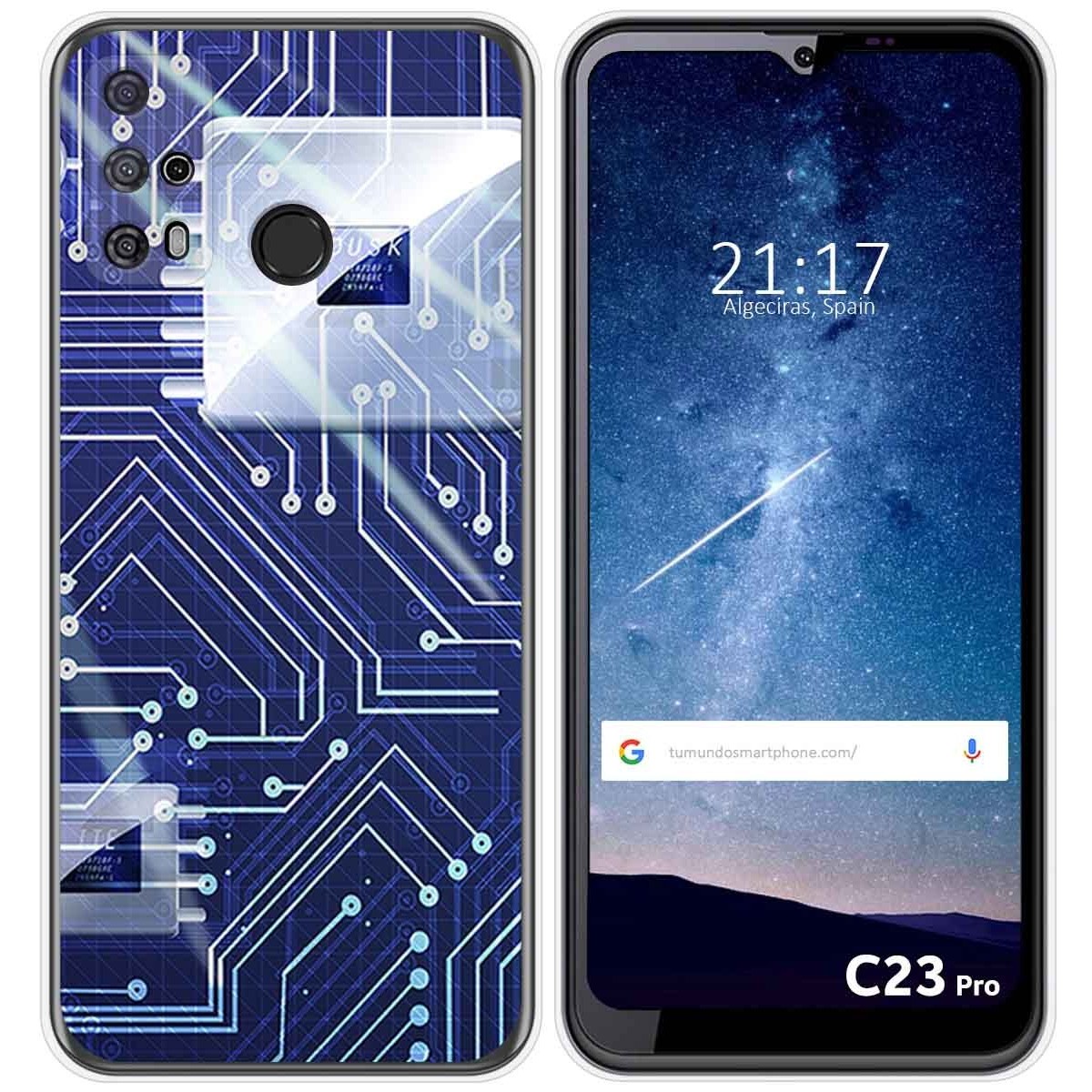 Funda Silicona para Oukitel C23 Pro diseño Circuito Dibujos