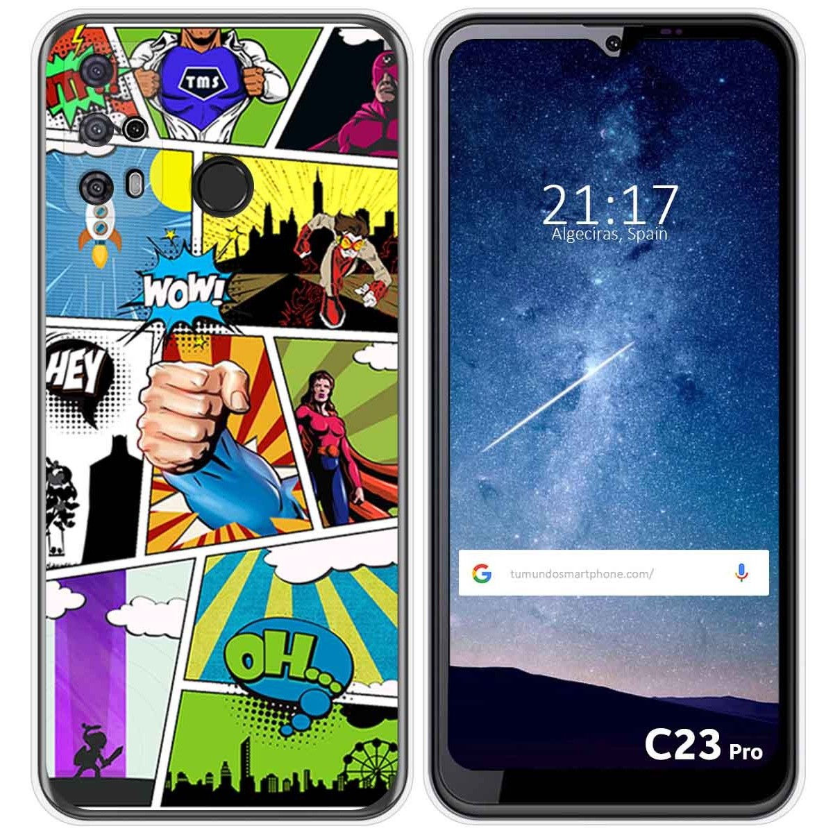 Funda Silicona para Oukitel C23 Pro diseño Comic Dibujos