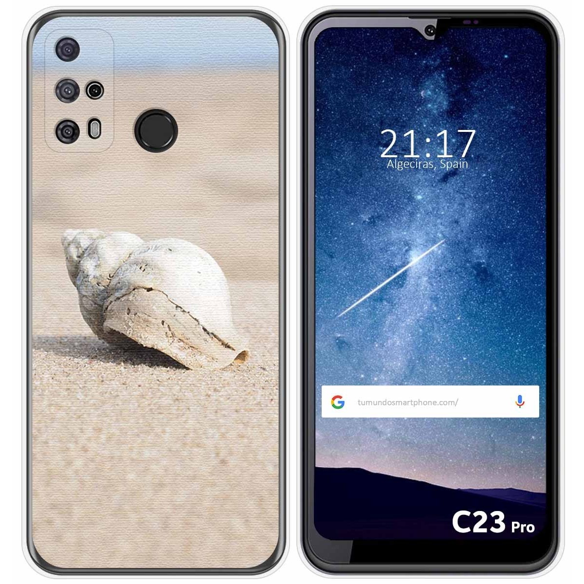 Funda Silicona para Oukitel C23 Pro diseño Concha Dibujos