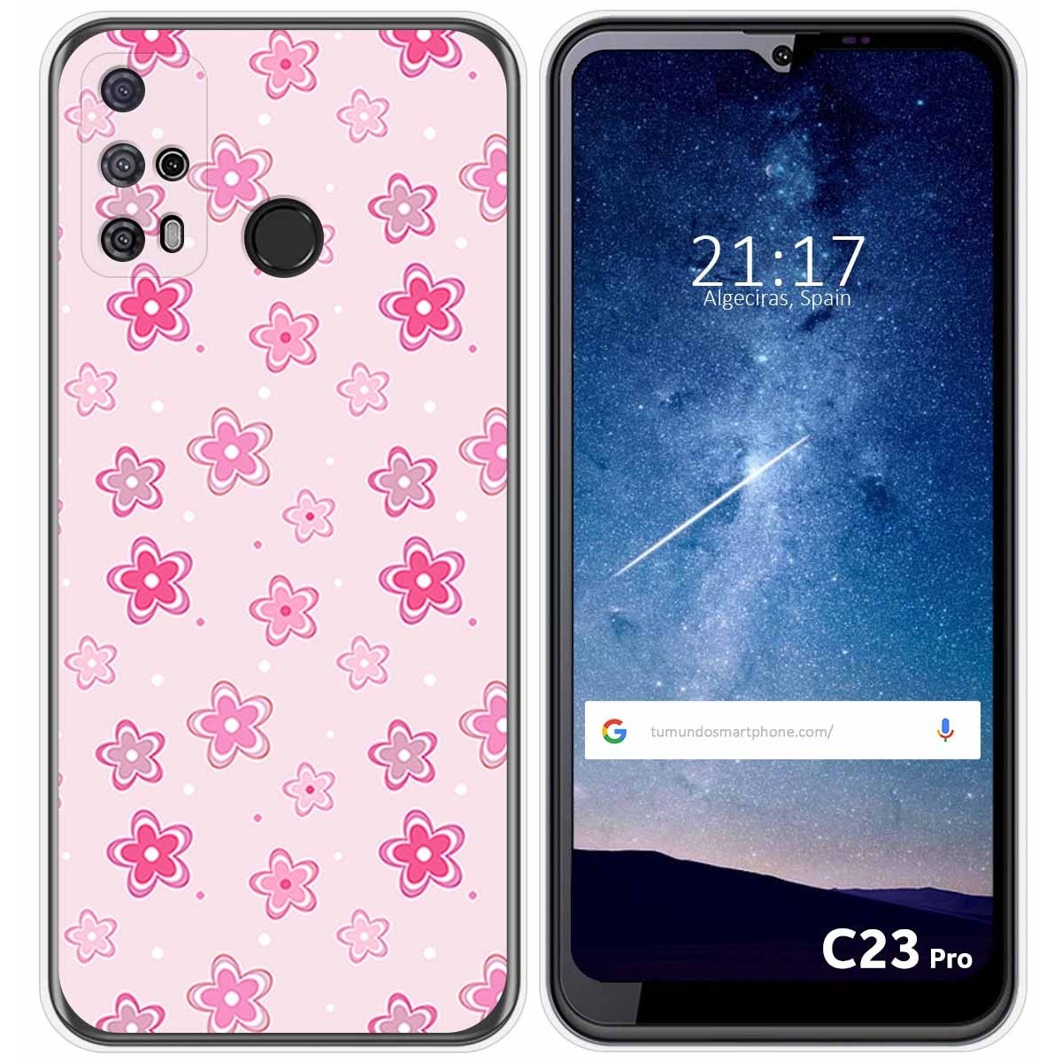 Funda Silicona para Oukitel C23 Pro diseño Flores Dibujos