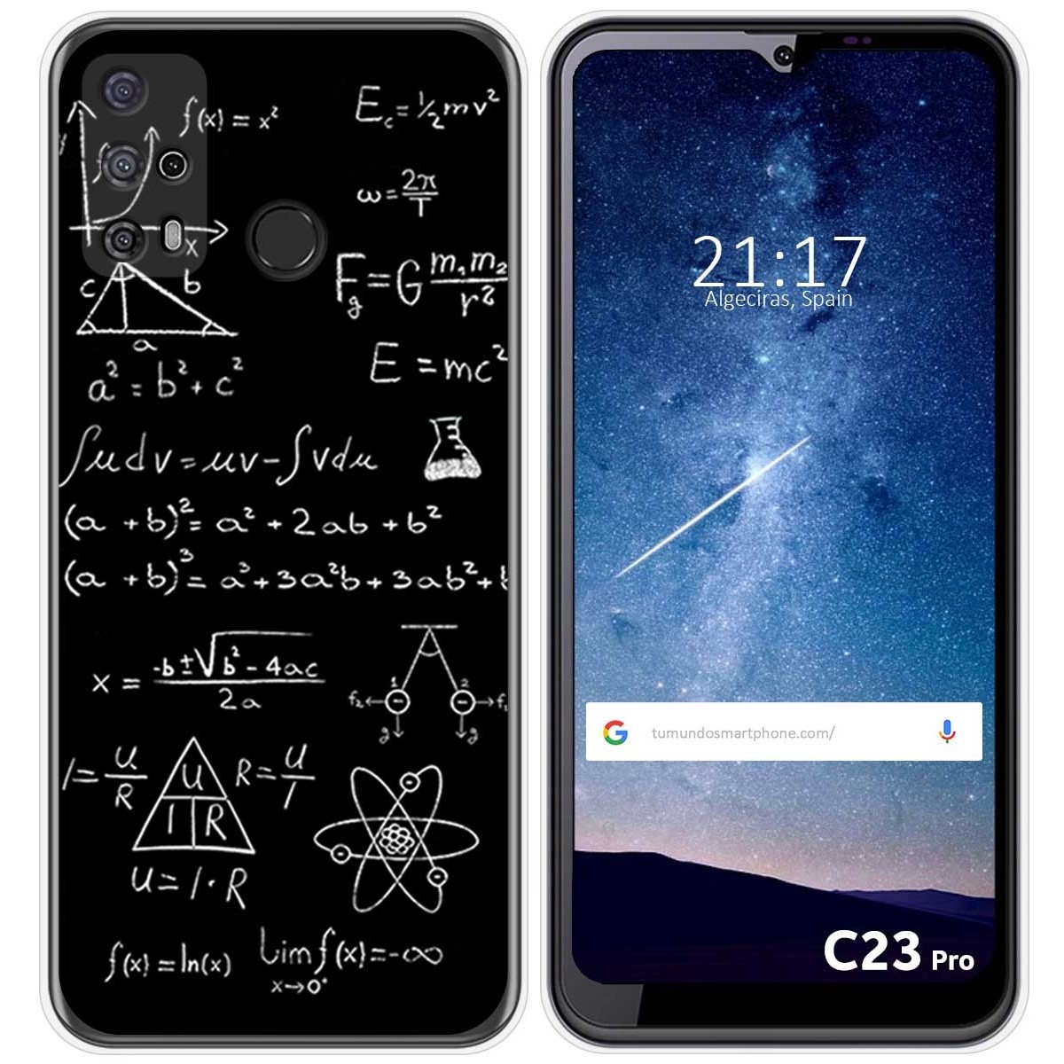 Funda Silicona para Oukitel C23 Pro diseño Formulas Dibujos