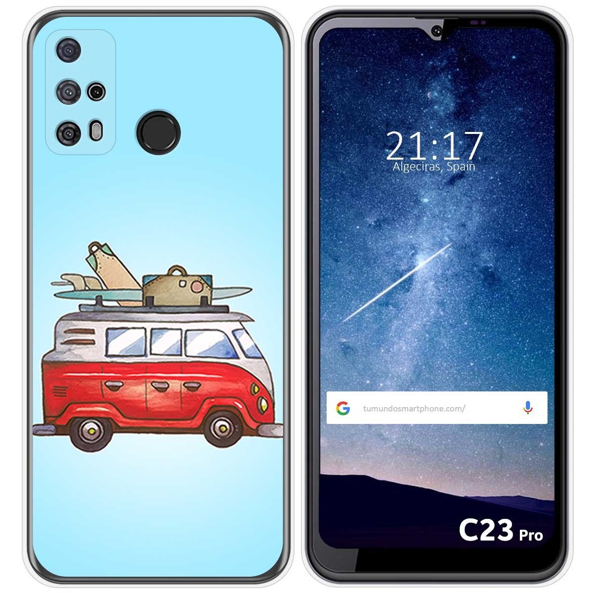 Funda Silicona para Oukitel C23 Pro diseño Furgoneta Dibujos
