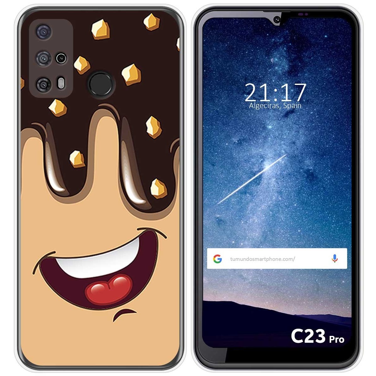 Funda Silicona para Oukitel C23 Pro diseño Helado Chocolate Dibujos