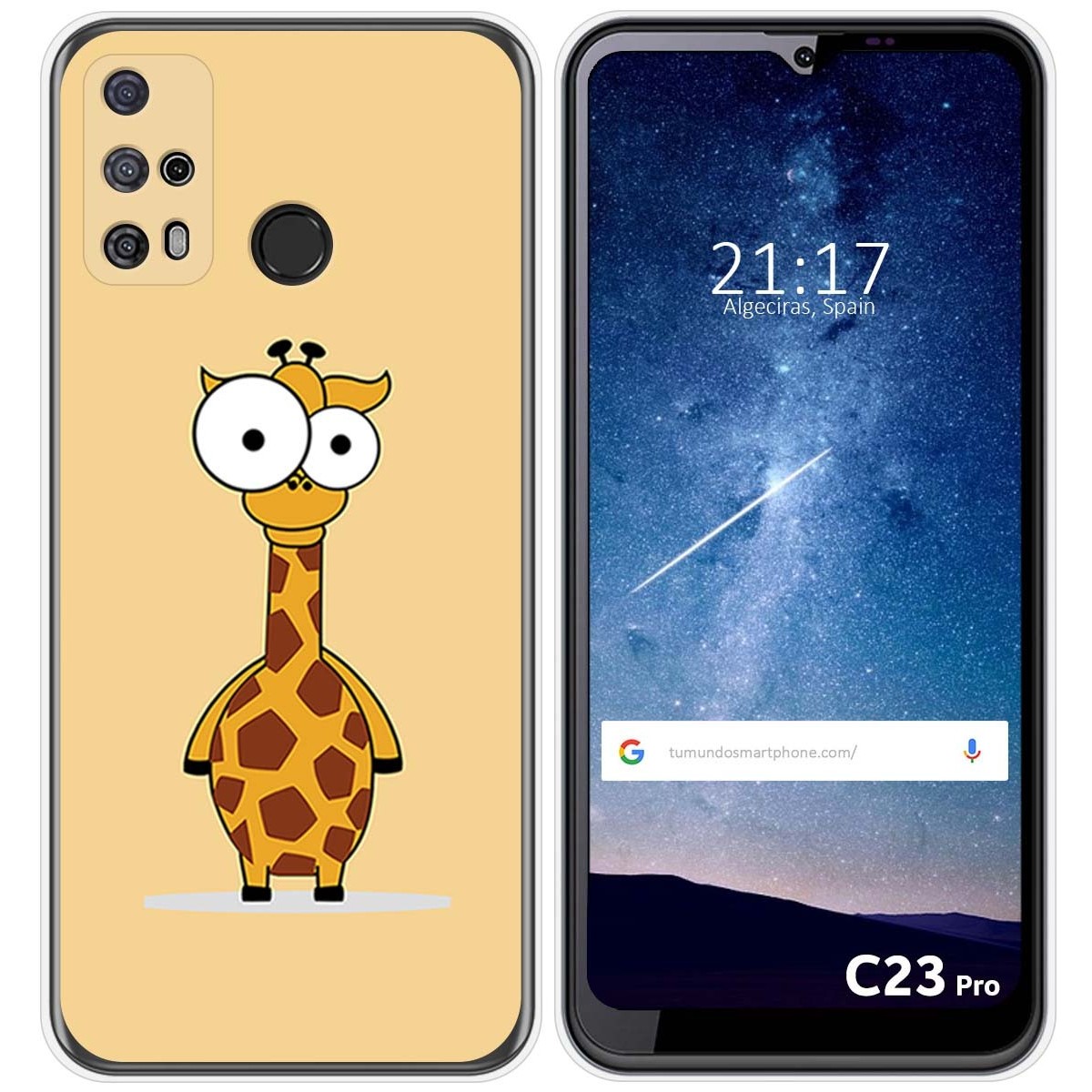 Funda Silicona para Oukitel C23 Pro diseño Jirafa Dibujos