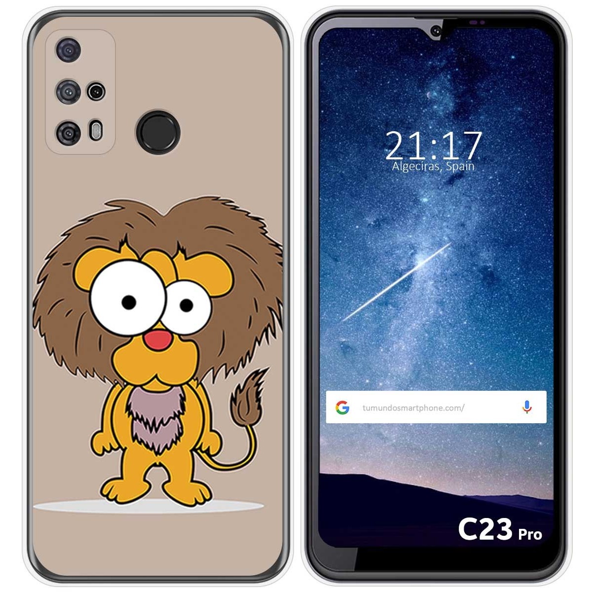 Funda Silicona para Oukitel C23 Pro diseño Leon Dibujos