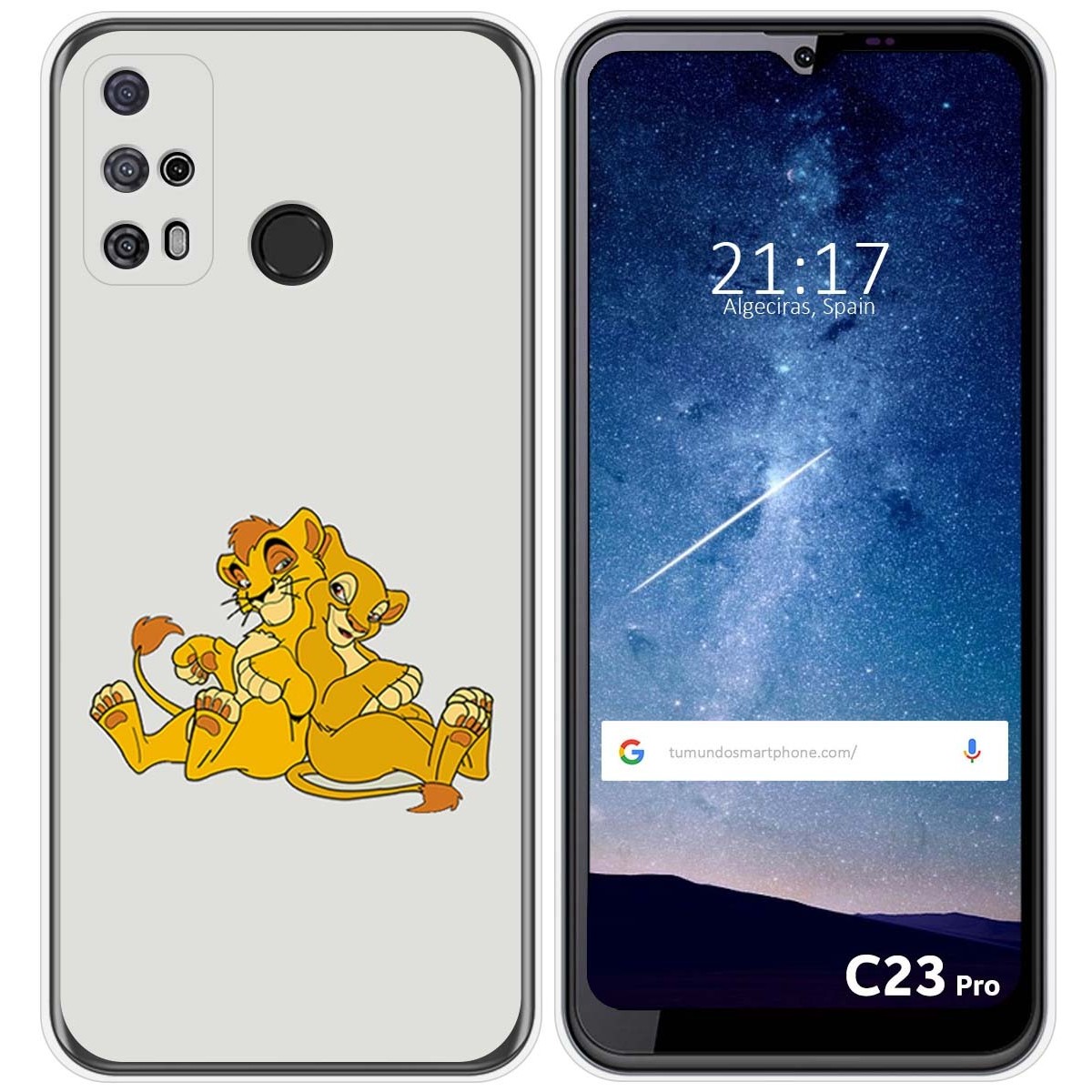 Funda Silicona para Oukitel C23 Pro diseño Leones Dibujos