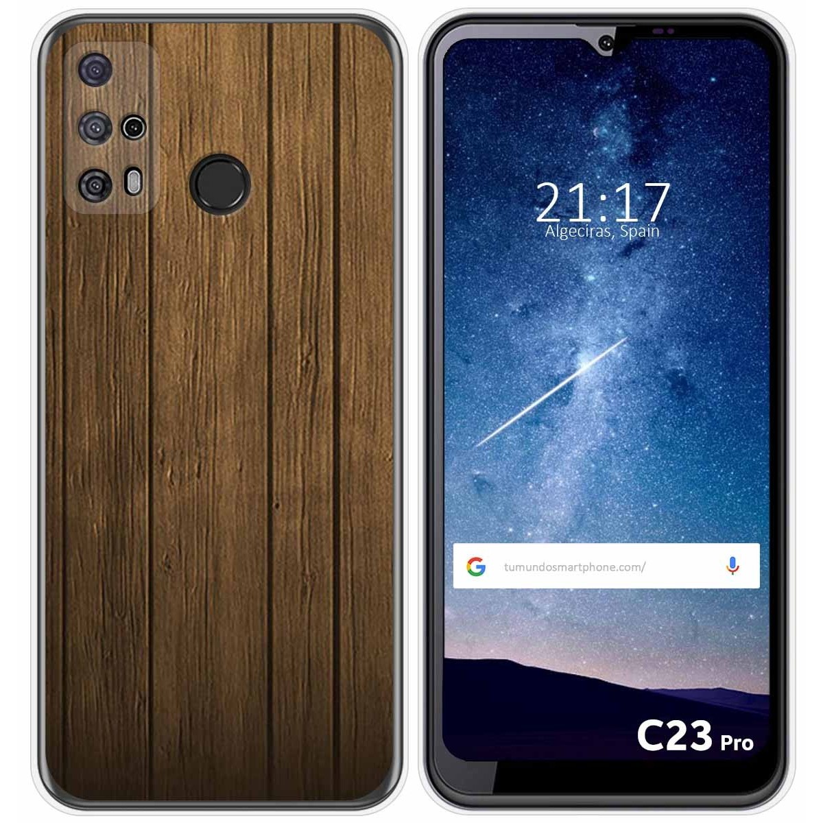 Funda Silicona para Oukitel C23 Pro diseño Madera Dibujos