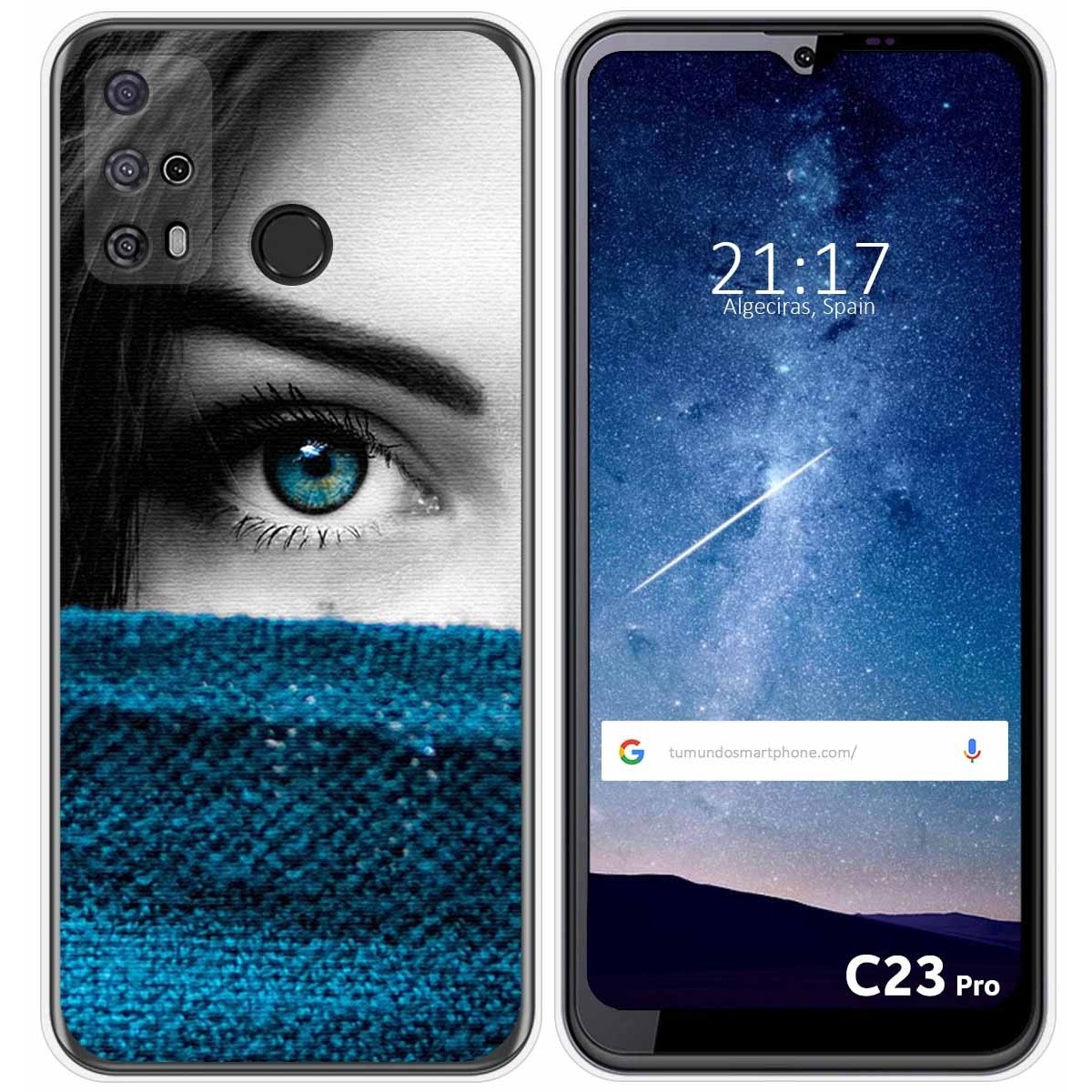 Funda Silicona para Oukitel C23 Pro diseño Ojo Dibujos
