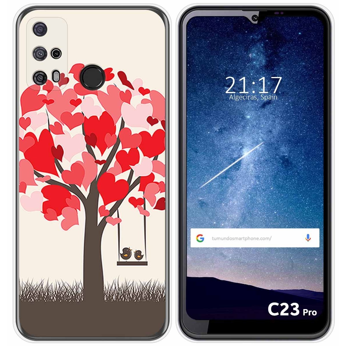 Funda Silicona para Oukitel C23 Pro diseño Pajaritos Dibujos
