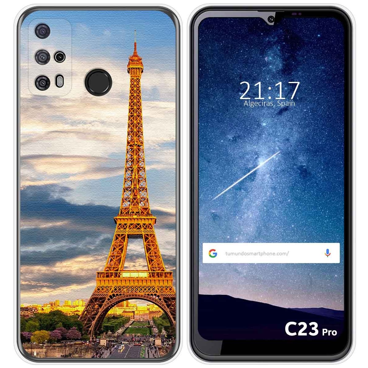 Funda Silicona para Oukitel C23 Pro diseño Paris Dibujos