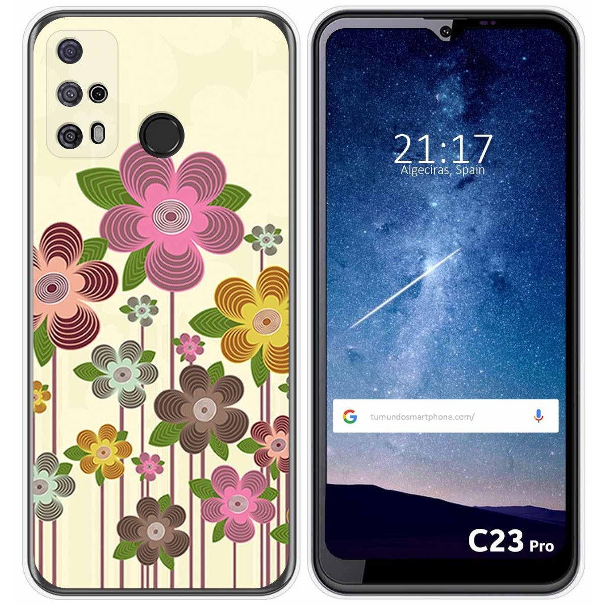 Funda Silicona para Oukitel C23 Pro diseño Primavera En Flor Dibujos