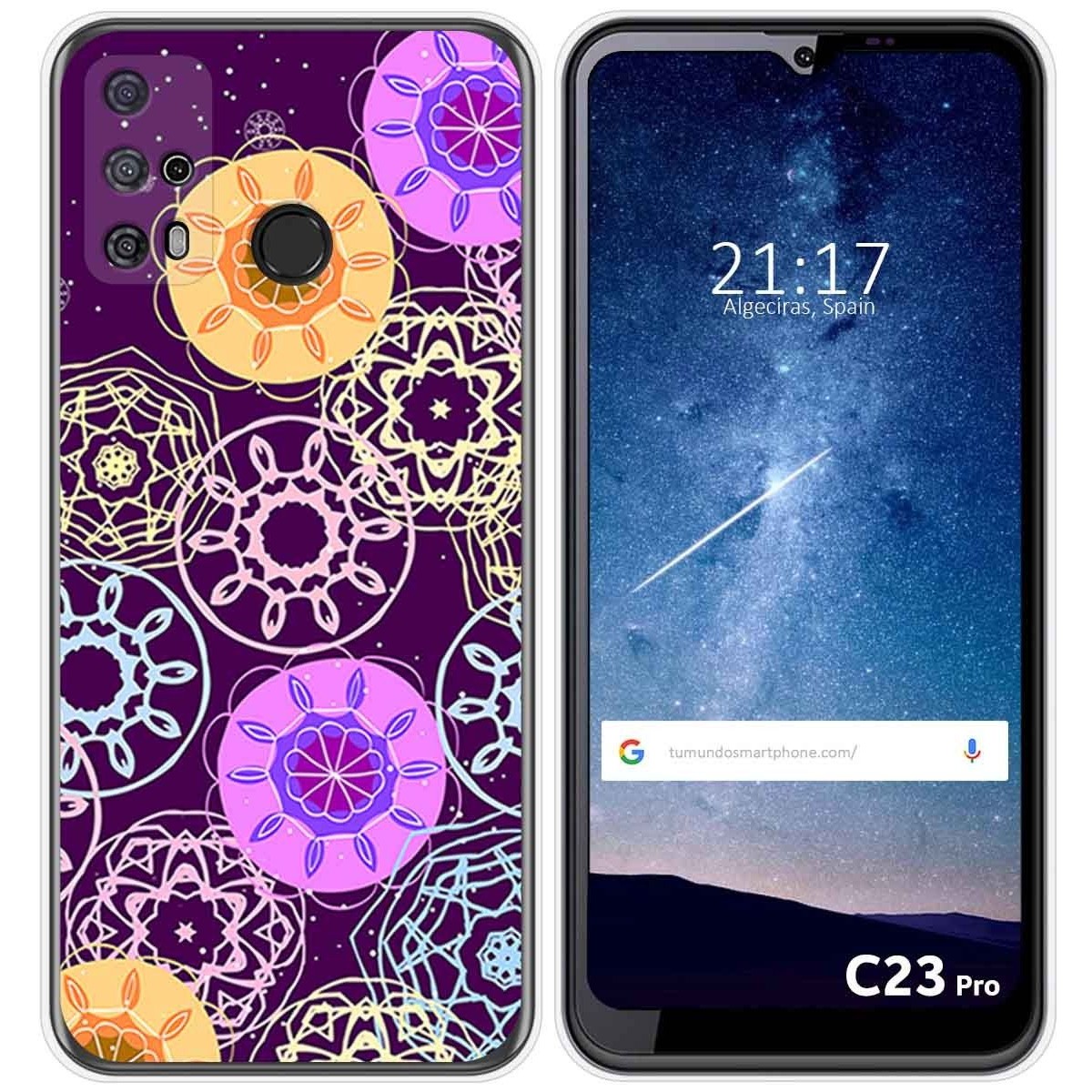 Funda Silicona para Oukitel C23 Pro diseño Radial Dibujos