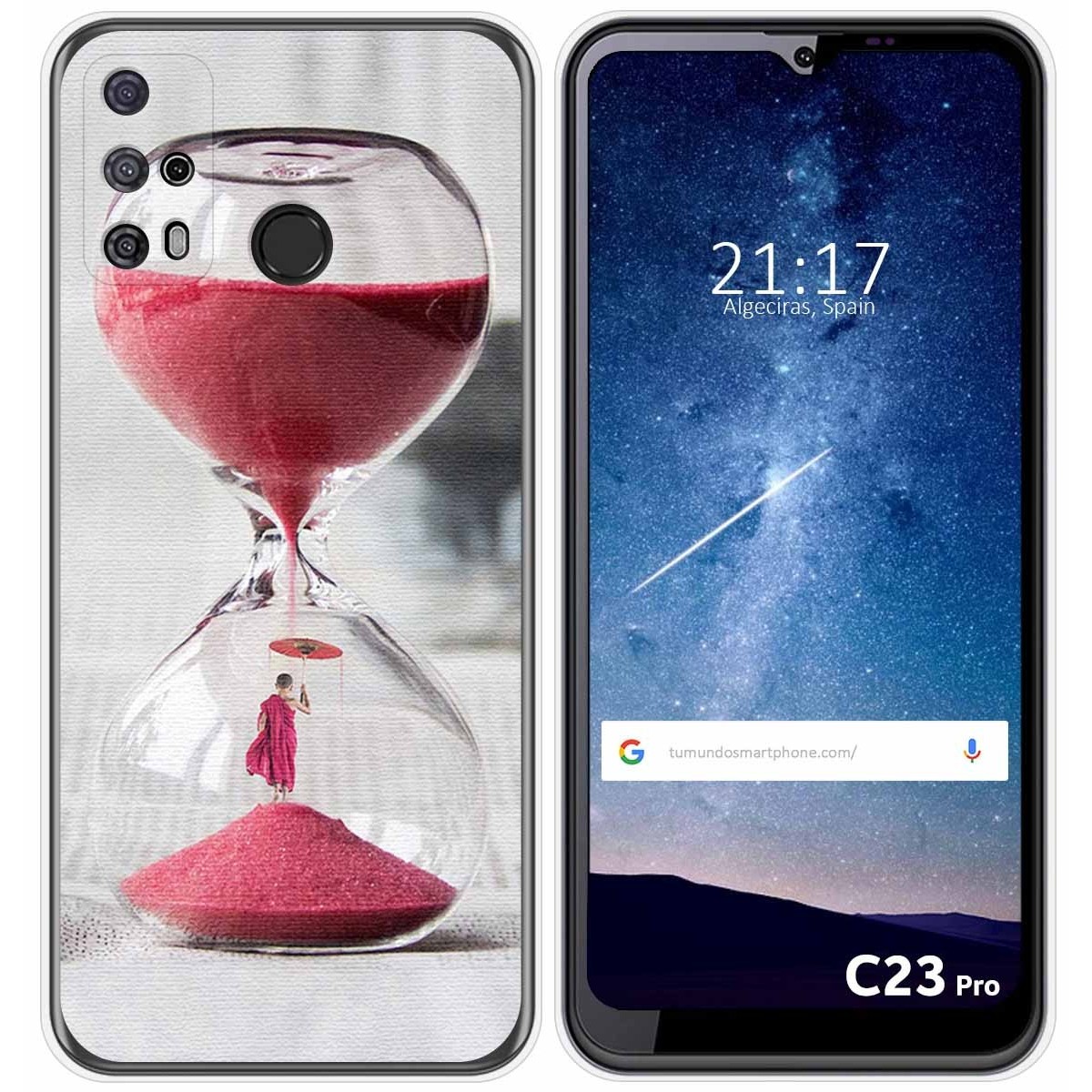 Funda Silicona para Oukitel C23 Pro diseño Reloj Dibujos