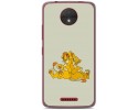Funda Gel Tpu para Motorola Moto C Diseño Leones Dibujos