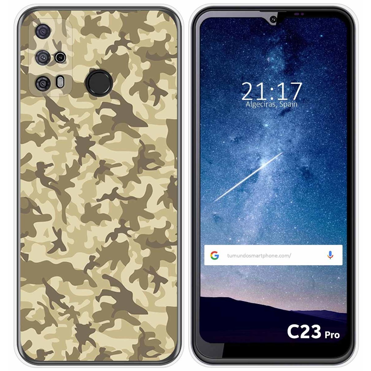 Funda Silicona para Oukitel C23 Pro diseño Sand Camuflaje Dibujos