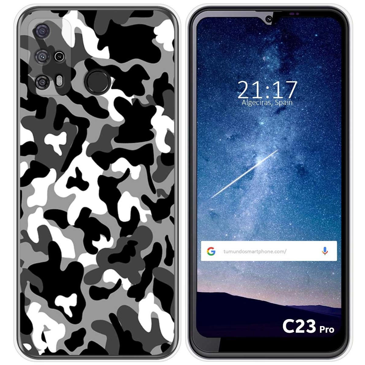 Funda Silicona para Oukitel C23 Pro diseño Snow Camuflaje Dibujos