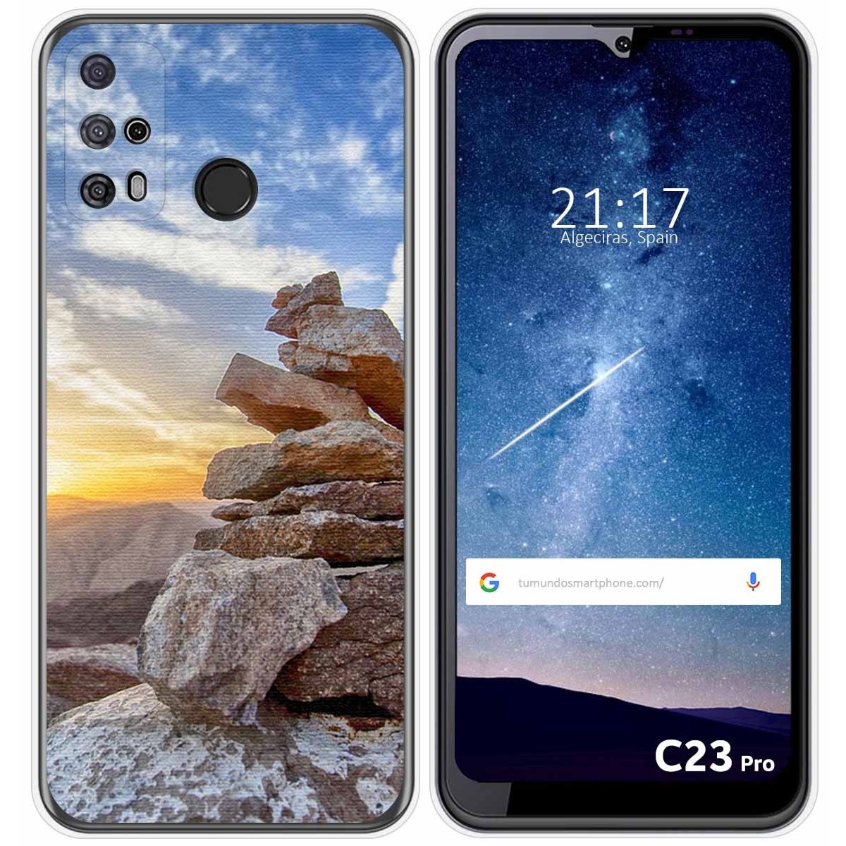 Funda Silicona para Oukitel C23 Pro diseño Sunset Dibujos