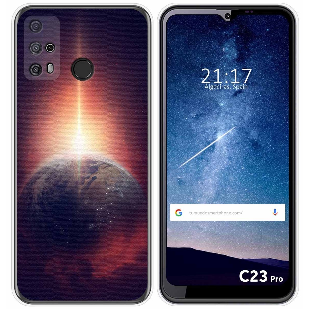 Funda Silicona para Oukitel C23 Pro diseño Tierra Dibujos