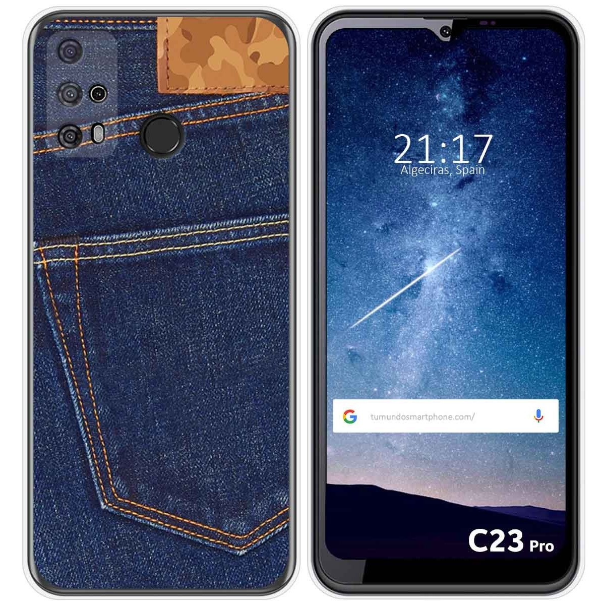 Funda Silicona para Oukitel C23 Pro diseño Vaquero Dibujos