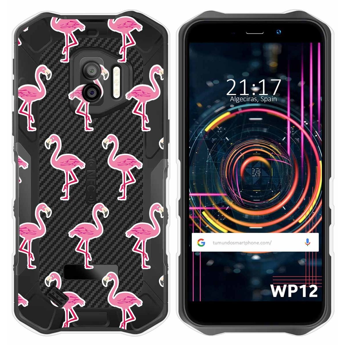 Funda Silicona Transparente para Oukitel WP12 / WP12 Pro diseño Flamenco Dibujos