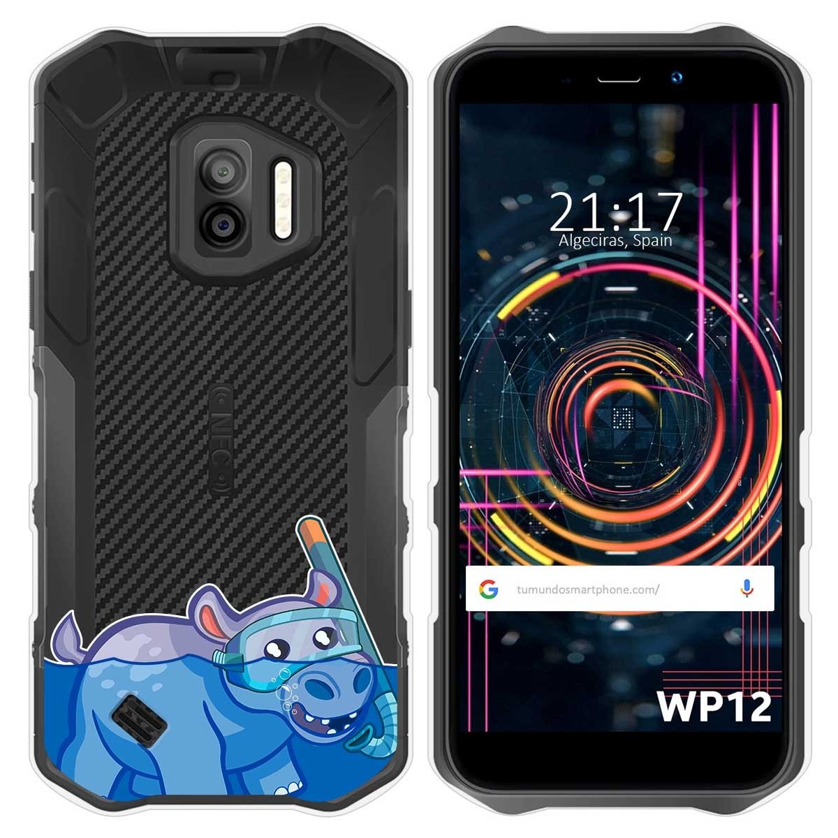 Funda Silicona Transparente para Oukitel WP12 / WP12 Pro diseño Hipo Dibujos