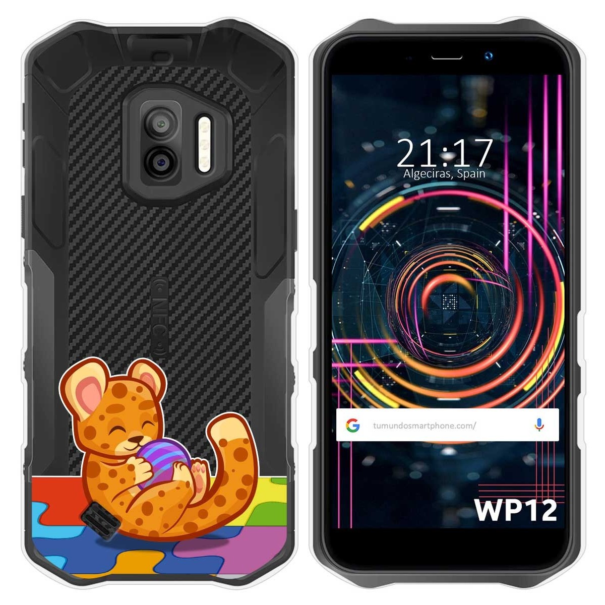 Funda Silicona Transparente para Oukitel WP12 / WP12 Pro diseño Leopardo Dibujos