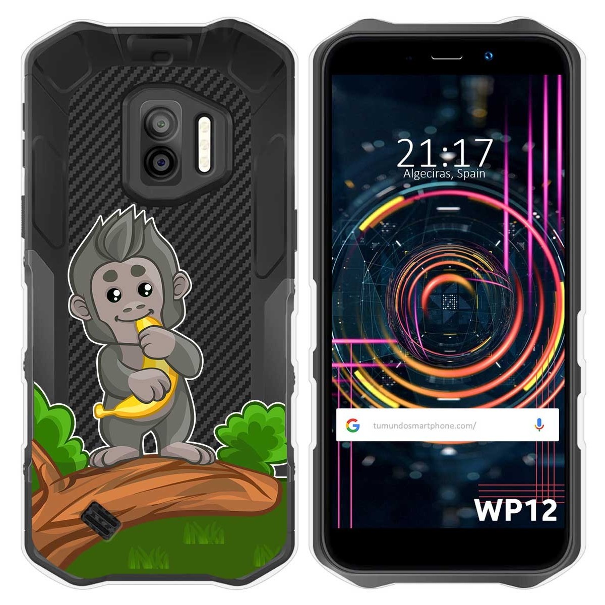 Funda Silicona Transparente para Oukitel WP12 / WP12 Pro diseño Mono Dibujos