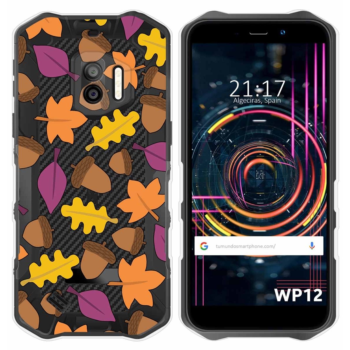 Funda Silicona Transparente para Oukitel WP12 / WP12 Pro diseño Otoño Dibujos