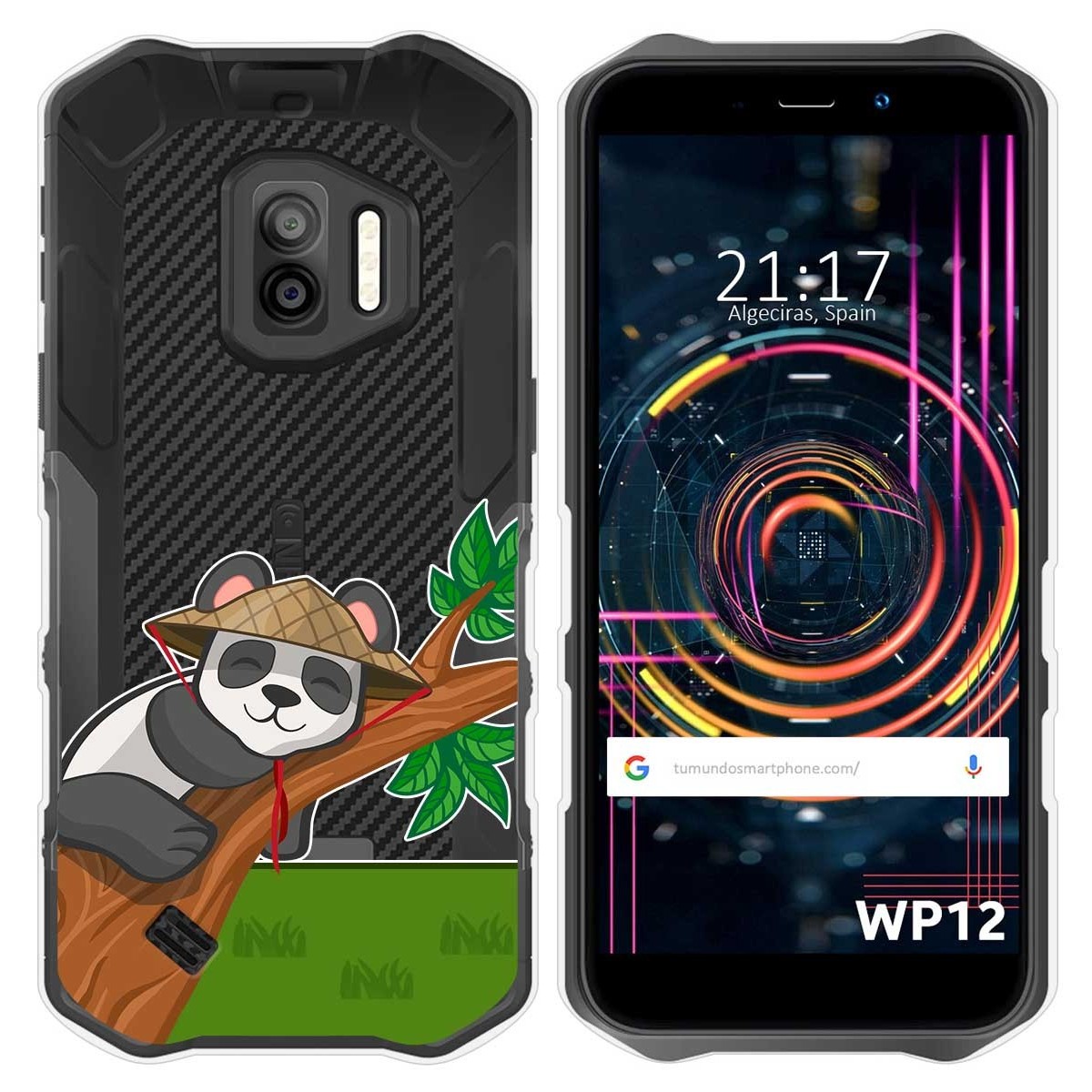 Funda Silicona Transparente para Oukitel WP12 / WP12 Pro diseño Panda Dibujos