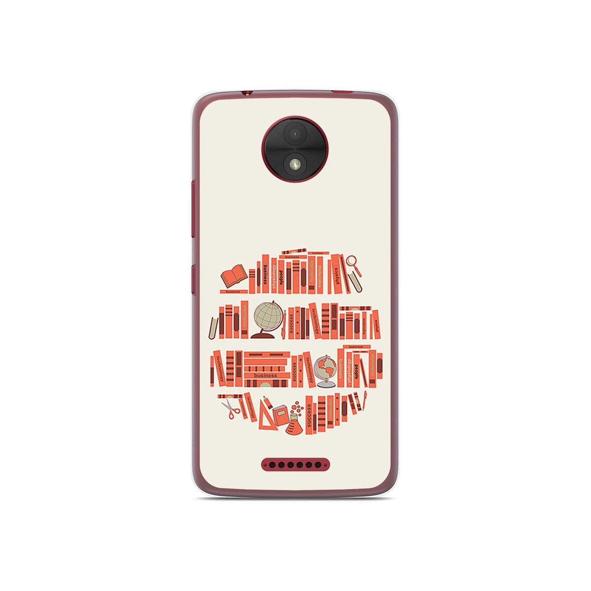 Funda Gel Tpu para Motorola Moto C Diseño Mundo Libro Dibujos