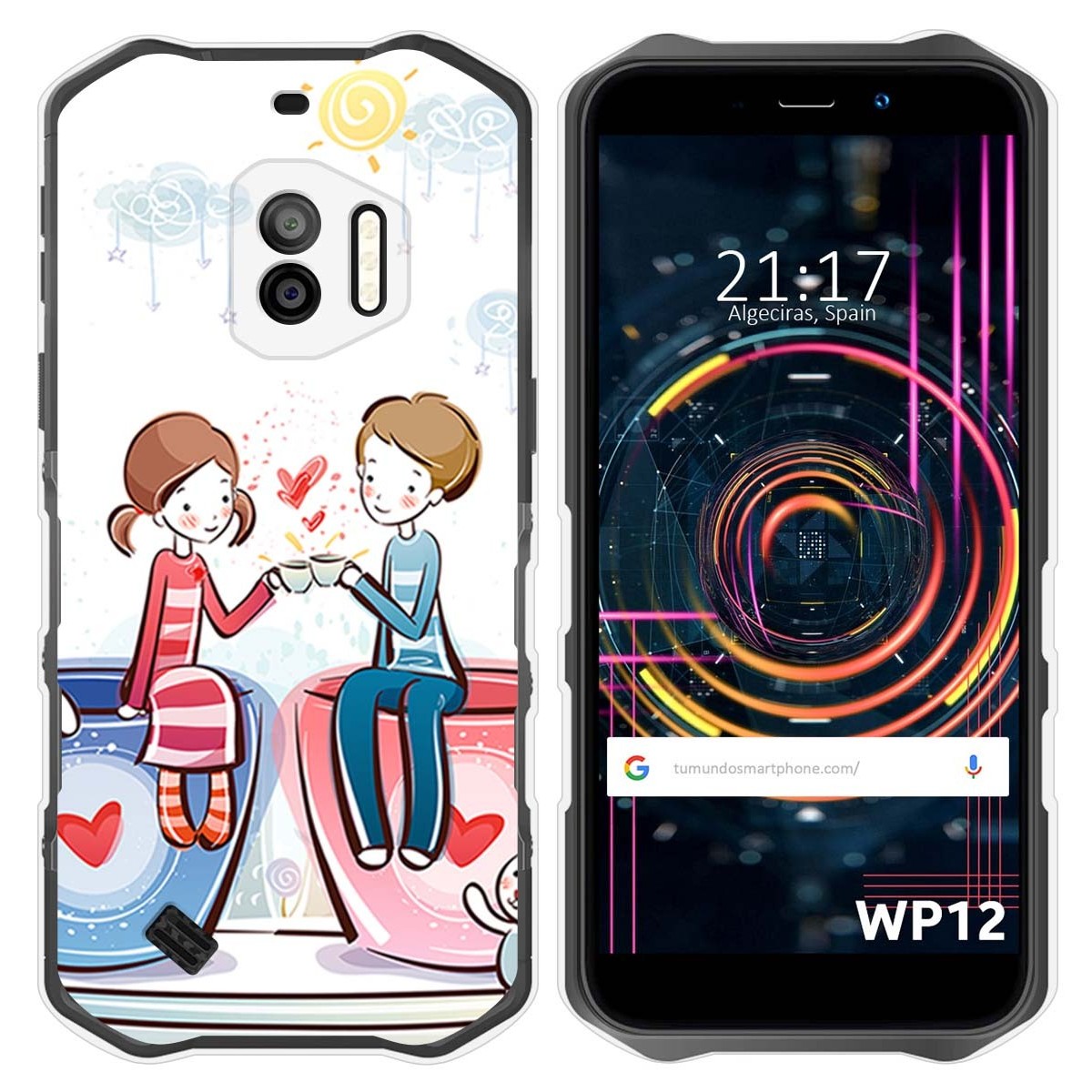 Funda Silicona para Oukitel WP12 / WP12 Pro diseño Café Dibujos