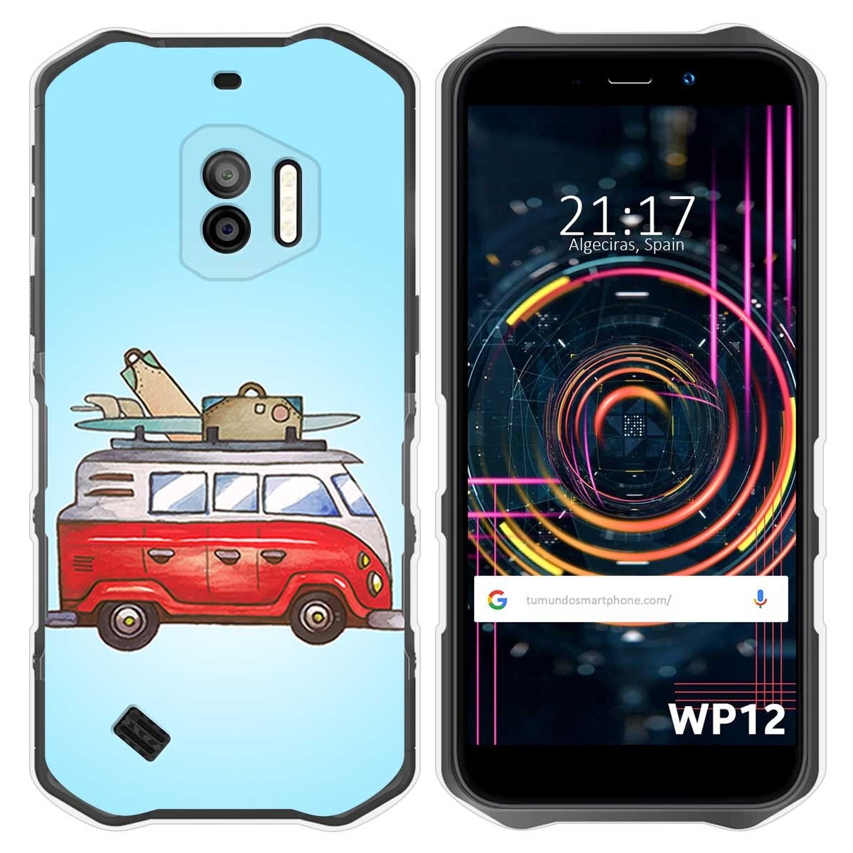 Funda Silicona para Oukitel WP12 / WP12 Pro diseño Furgoneta Dibujos