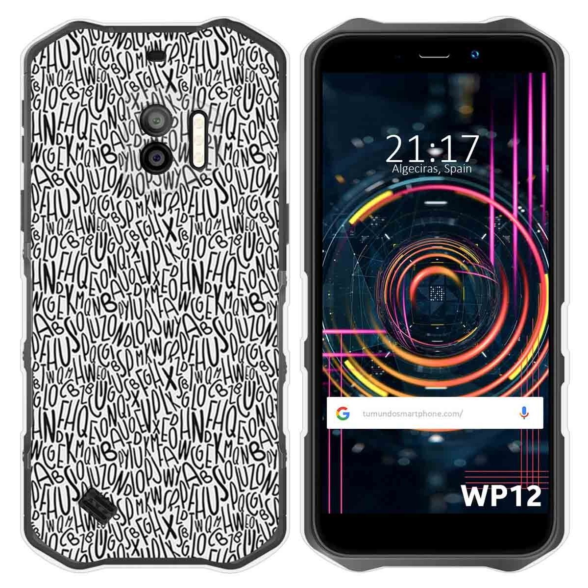 Funda Silicona para Oukitel WP12 / WP12 Pro diseño Letras Dibujos