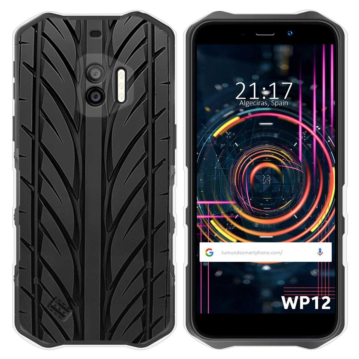 Funda Silicona para Oukitel WP12 / WP12 Pro diseño Neumatico Dibujos