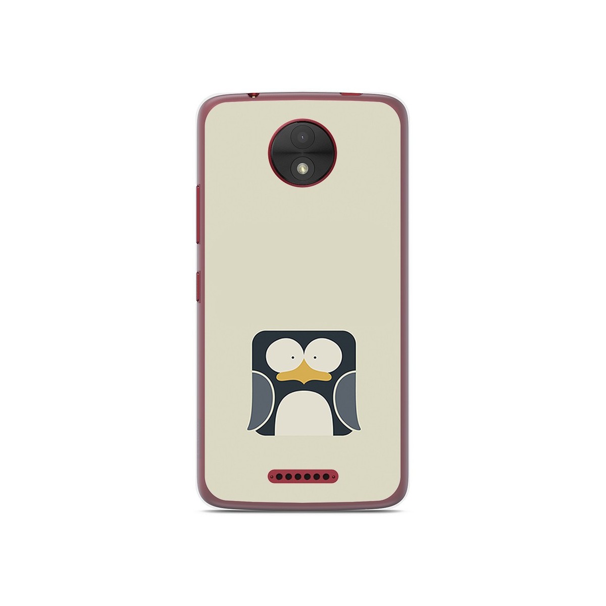 Funda Gel Tpu para Motorola Moto C Diseño Pingüino Dibujos