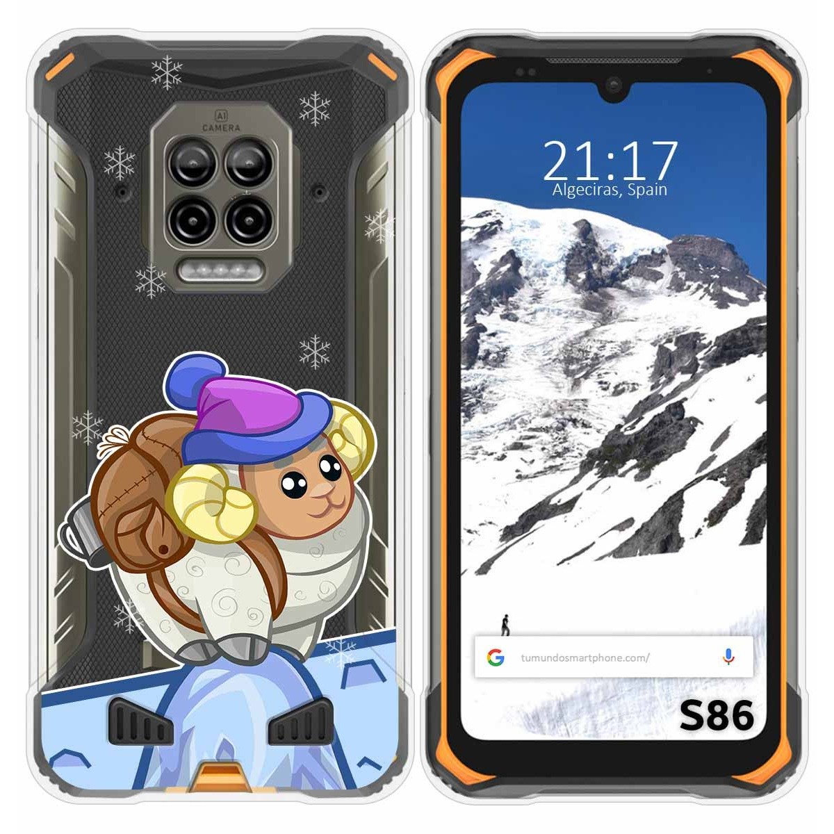 Funda Silicona Transparente para Doogee S86 / S86 Pro diseño Cabra Dibujos
