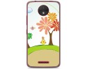 Funda Gel Tpu para Motorola Moto C Diseño Primavera Dibujos