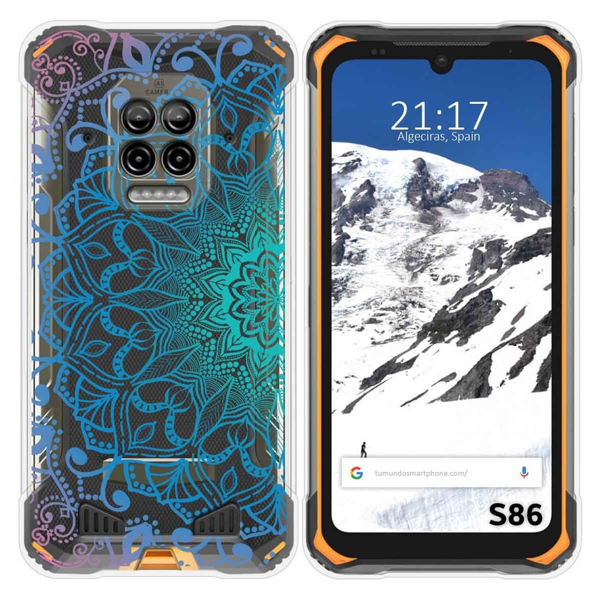 Funda Silicona Transparente para Doogee S86 / S86 Pro diseño Mandala Dibujos