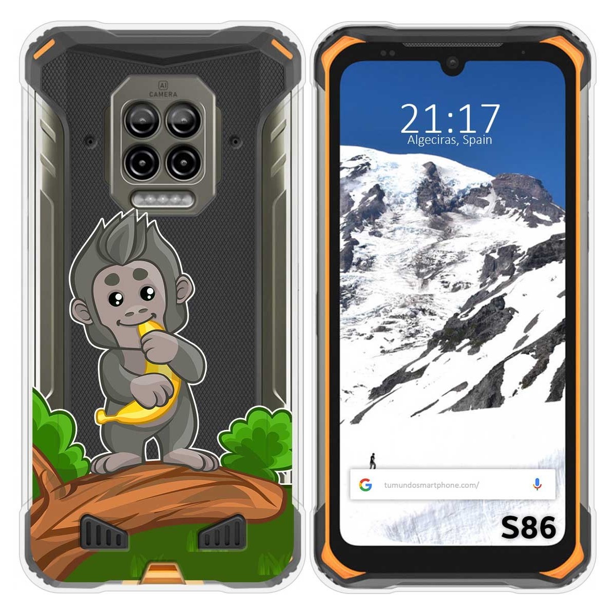 Funda Silicona Transparente para Doogee S86 / S86 Pro diseño Mono Dibujos