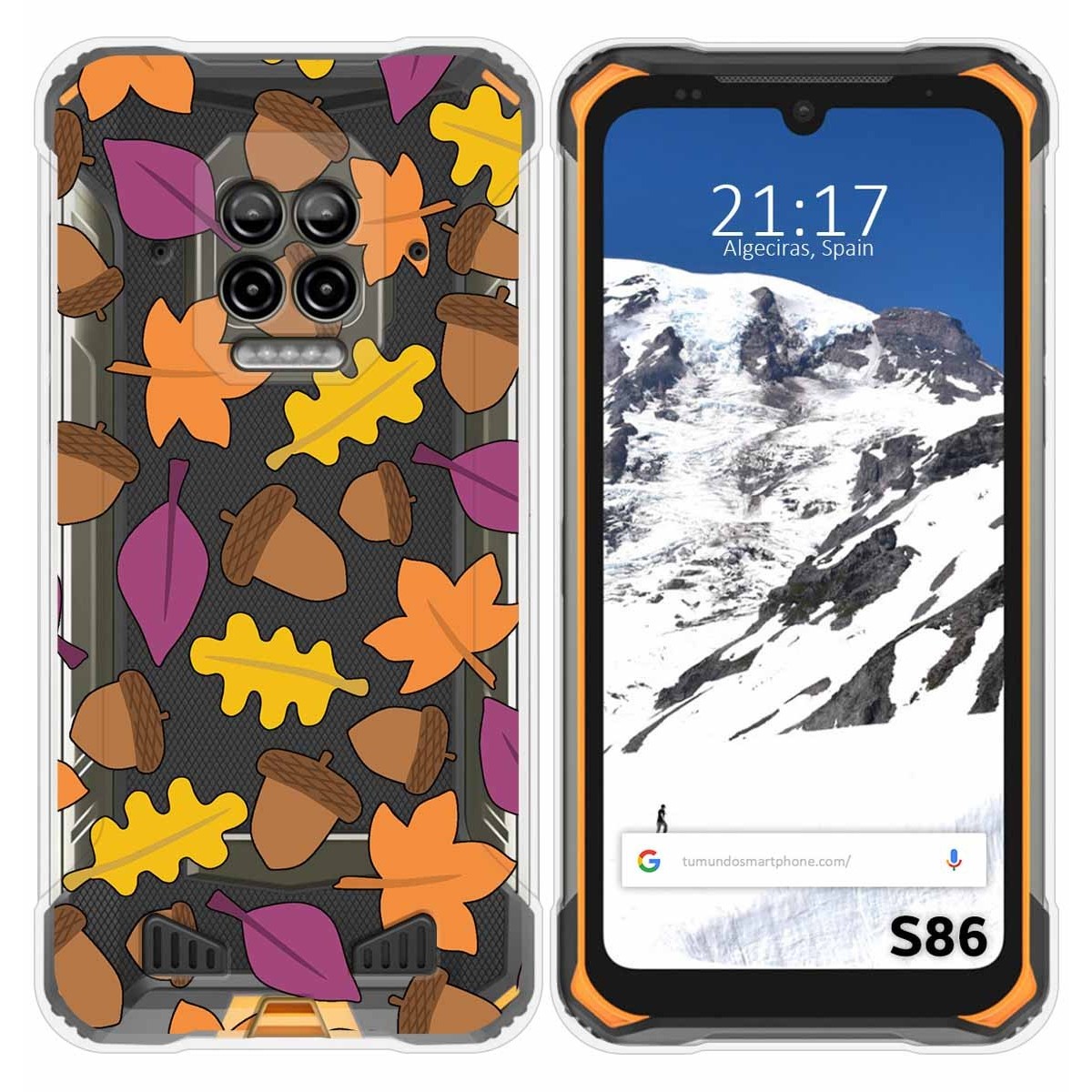 Funda Silicona Transparente para Doogee S86 / S86 Pro diseño Otoño Dibujos