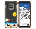 Funda Silicona Transparente para Doogee S86 / S86 Pro diseño Playa Dibujos