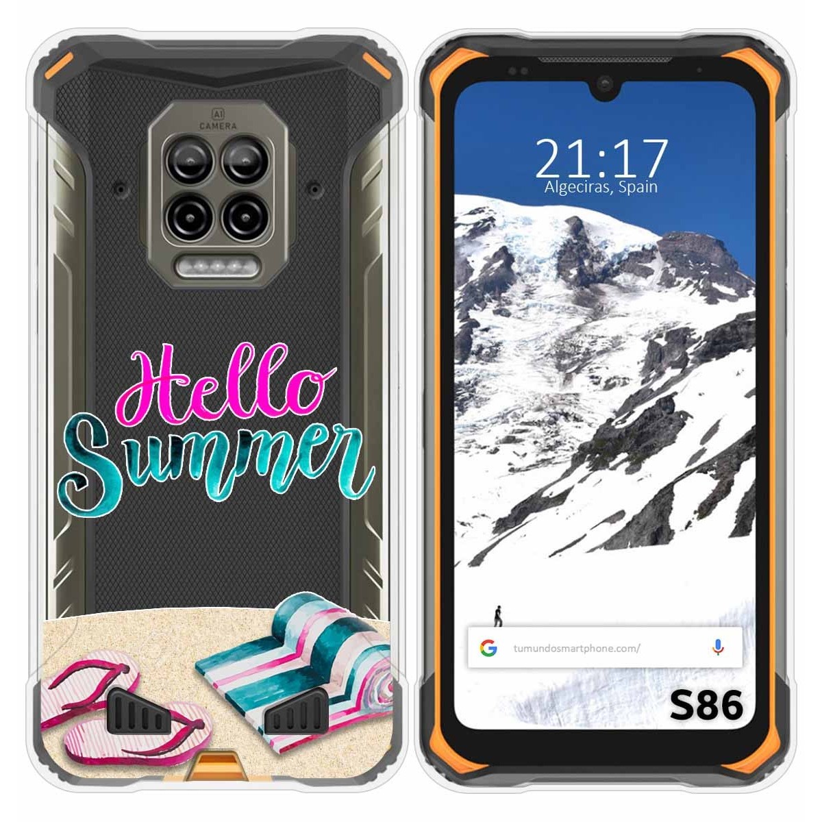 Funda Silicona Transparente para Doogee S86 / S86 Pro diseño Summer Dibujos
