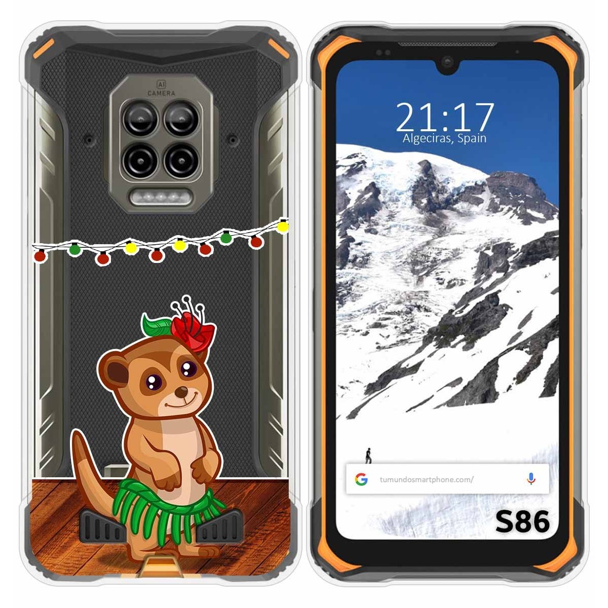 Funda Silicona Transparente para Doogee S86 / S86 Pro diseño Suricata Dibujos